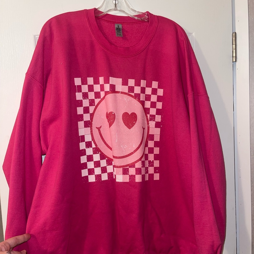 Buckle Pink Smiley Sweatshirt